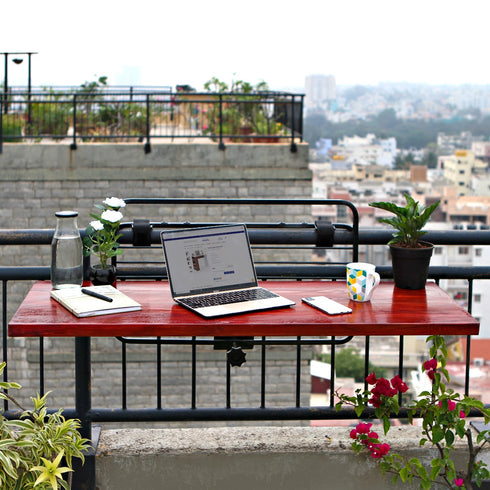 Versatile Balcony Table - The Multipurpose Balcony Table For A Versatile Space - Mahogany