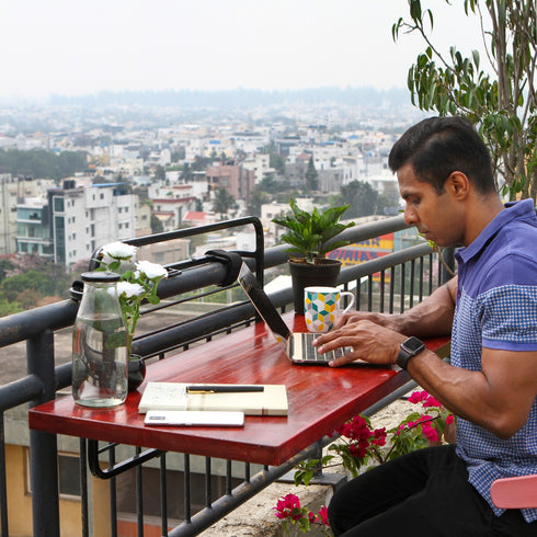 Versatile Balcony Table - The Multipurpose Balcony Table For A Versatile Space - Mahogany