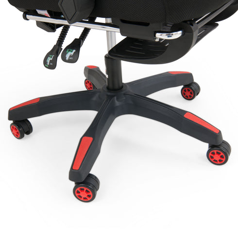 Lazer Pro Gaming Chair With Leg Support In Knitted Mesh Fabric