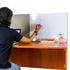Luka Desk with White Board Marker and Pin Up Board (Oxford Cherry)