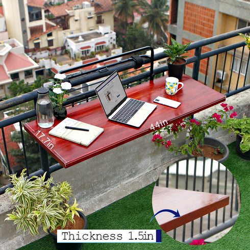 Versatile Balcony Table - The Multipurpose Balcony Table For A Versatile Space - Mahogany