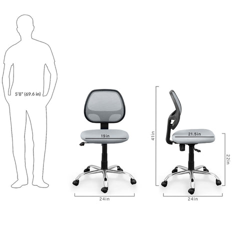 Jazz Computer Chair in Grey