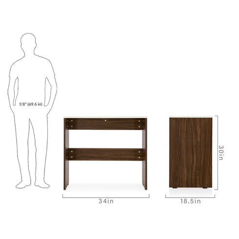 Grace Study Desk in White Top