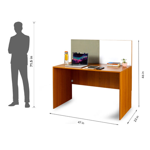 Luka Desk with White Board Marker and Pin Up Board (Oxford Cherry)