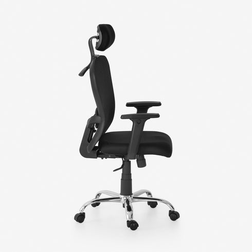 Milan High Back Chair in Chrome Base