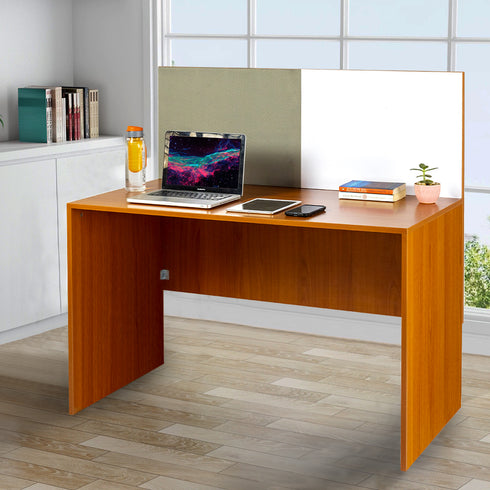 Luka Desk with White Board Marker and Pin Up Board (Oxford Cherry)