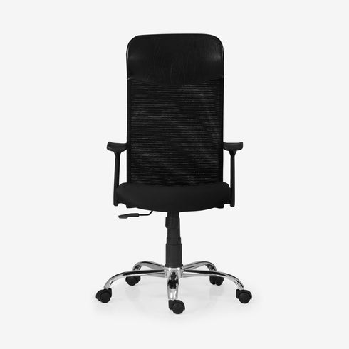 Rome High Back Chair in Chrome Base