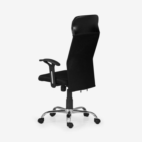 Rome High Back Chair in Chrome Base