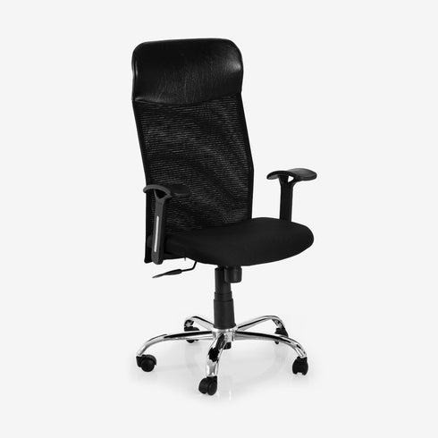 Rome High Back Chair in Chrome Base