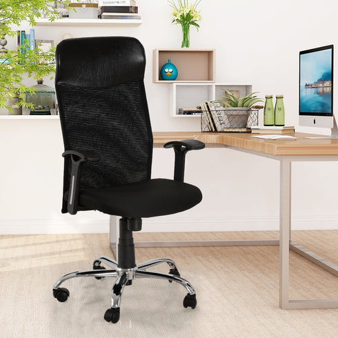 Rome High Back Chair in Chrome Base